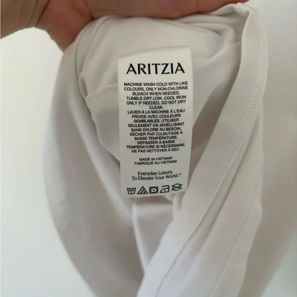 Aritzia White Original Contour Ravish Double Lined Off The Shoulder Dress Medium - Picture 12 of 13